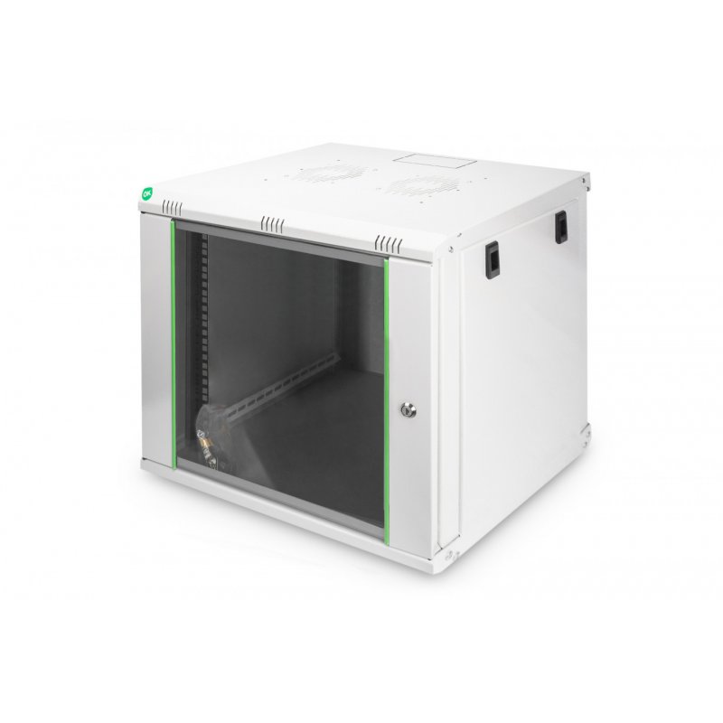 NWS Wandschrank 19" 9HE Digitus compatible 505,05x600x450 mm, Farbe Grau (RAL 7035)