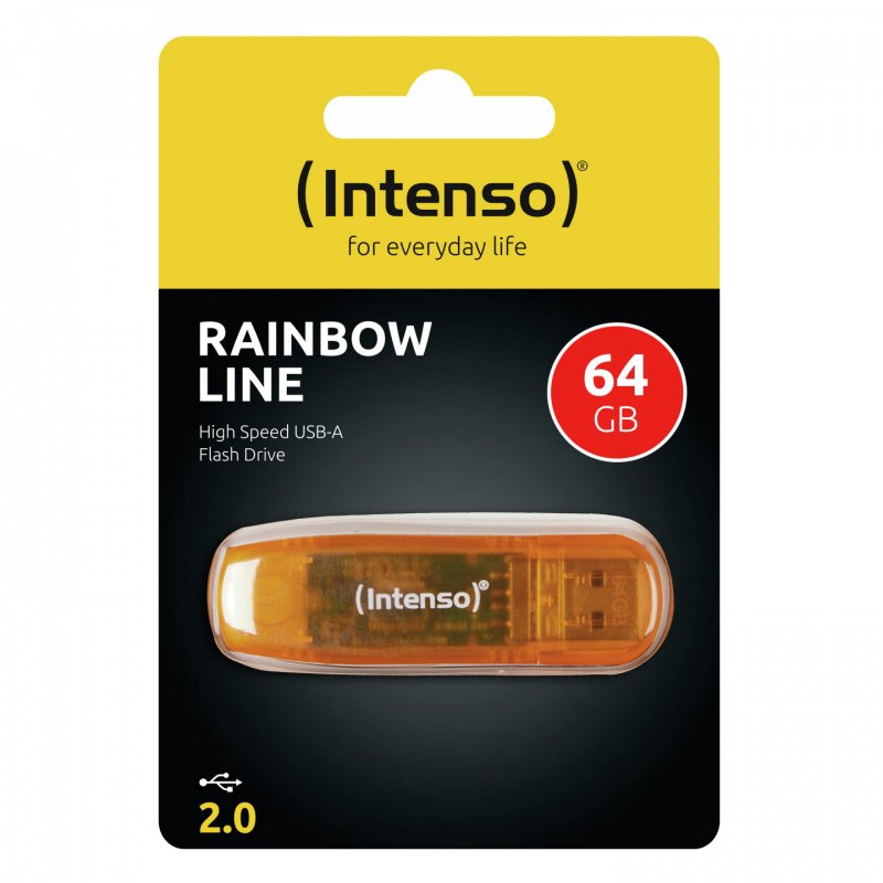 Intenso Rainbow Line USB flash drive 64 GB USB Type-A 2.0 Orange