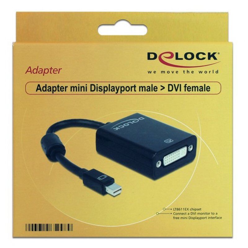 DeLOCK Adapter mini Displayport 0.18 m DVI-I Black