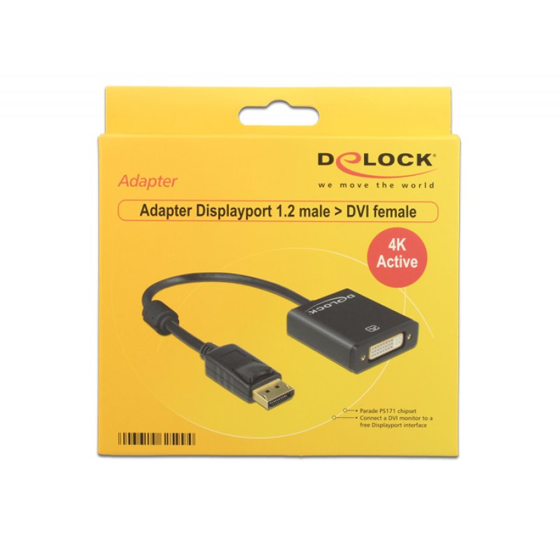 Displayport Adapter DP St  DVI 24+5 Bu Delock compatible
