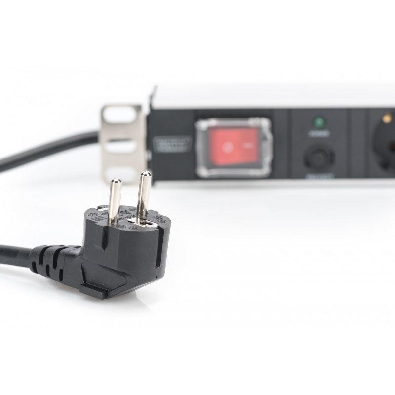 Digitus Bloc multiprise avec profilé en aluminium et protection contre la surcharge, prise électrique à contact de pr