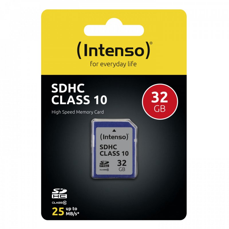 32GB Intenso compatible SDHC 20MB/s