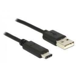 DeLOCK 83600 câble USB 1 m USB 2.0 USB C USB A Noir