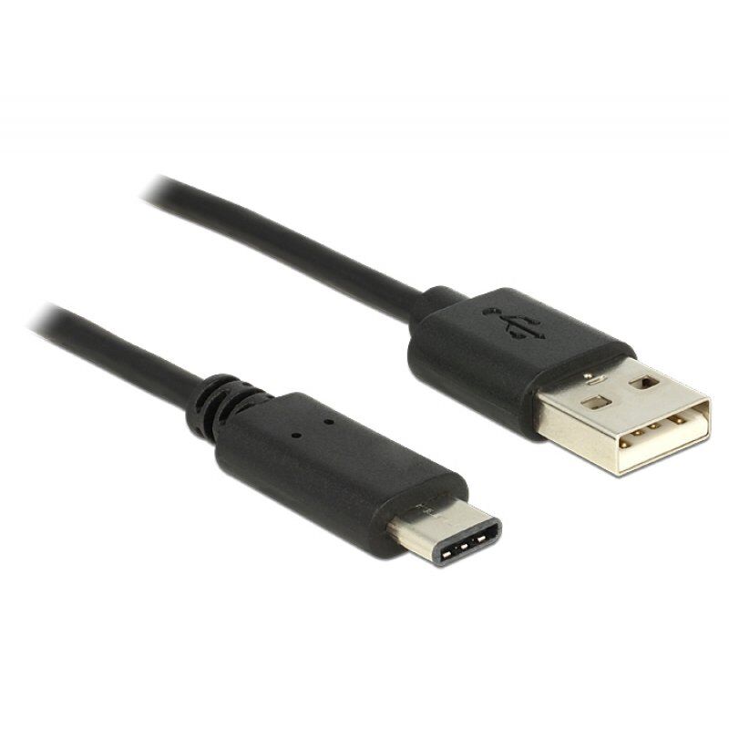 DeLOCK 83600 câble USB 1 m USB 2.0 USB C USB A Noir