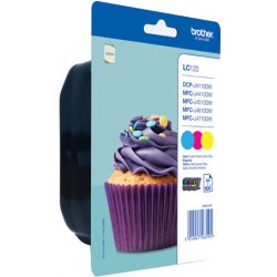 Brother LC-123 ink cartridge 3 pc(s) Original Cyan, Magenta, Yellow