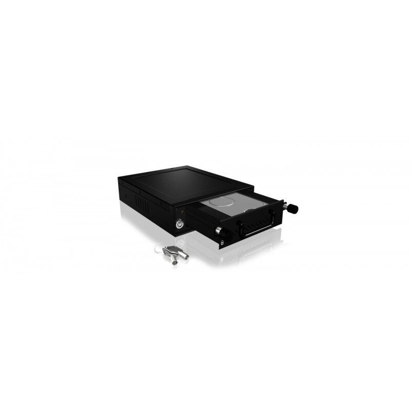 Wechselrahmen, 1xSATA/SAS 3,5"/2,5" HDD zu 1xSATA Host in 5,25" Einbauschacht, Hot Swap, mit Schloß, Aluminum ICY BOX