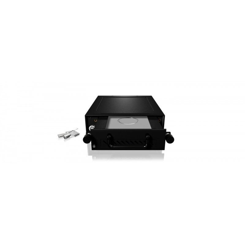ICY BOX IB-148SSK-B 13,3 cm (5.25") Plateau de stockage de disques Noir