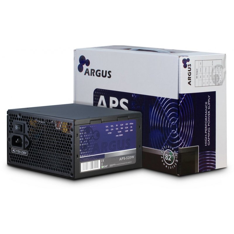 Inter-Tech Argus APS unité d'alimentation d'énergie 520 W 20+4 pin ATX ATX Noir
