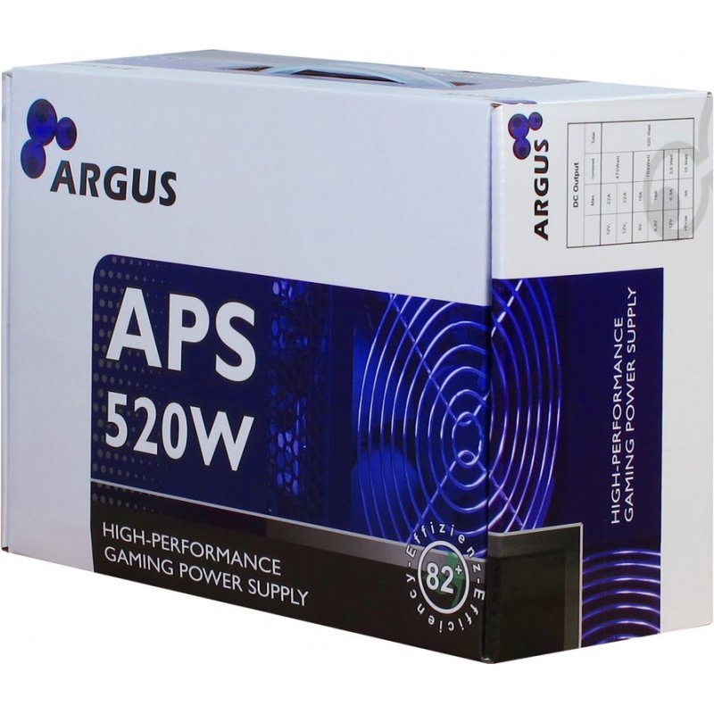 Inter-Tech Argus APS unité d'alimentation d'énergie 520 W 20+4 pin ATX ATX Noir