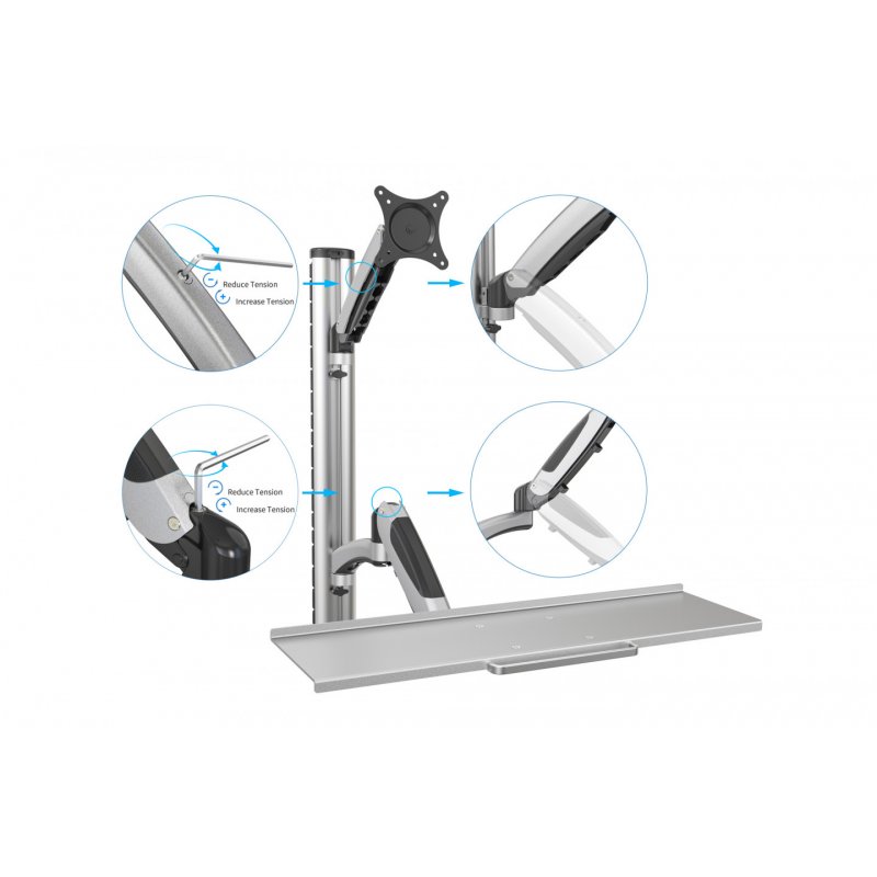Digitus Workstation (monitor, keyboard, mouse) Wall Mount
