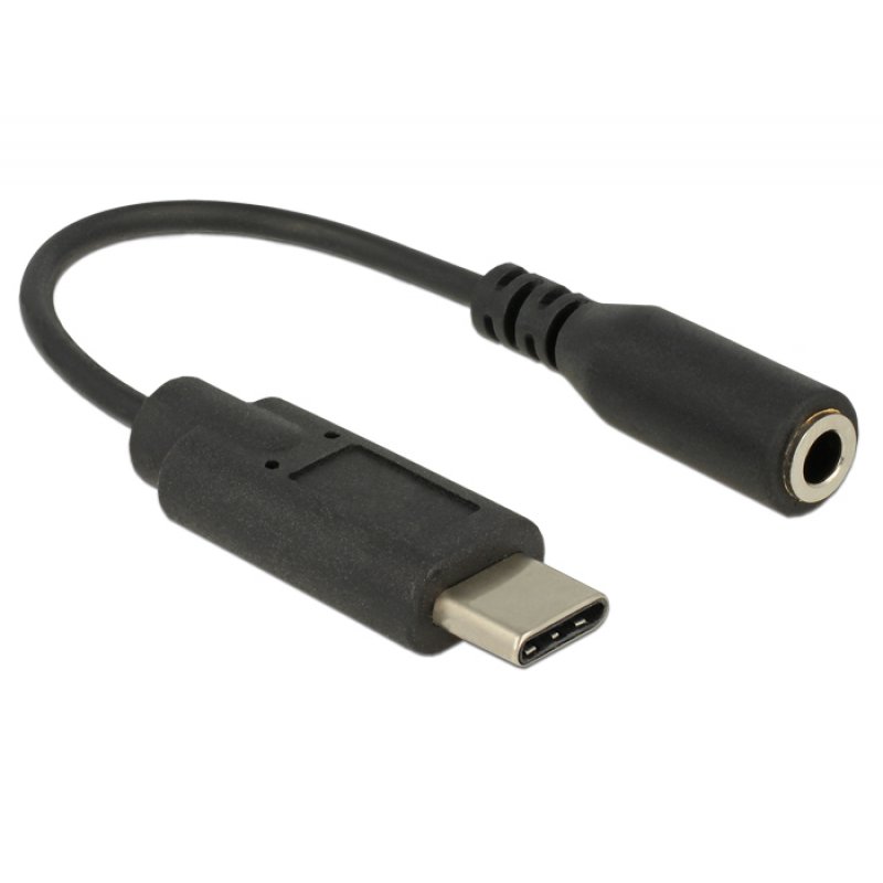 KAB USB C  Adapter Klinkenbuchse 14 cm schwarz für Handys Delock compatible