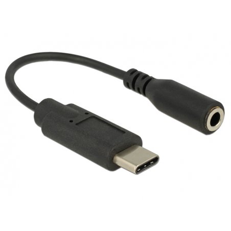 KAB USB C  Adapter Klinkenbuchse 14 cm schwarz für Handys Delock compatible