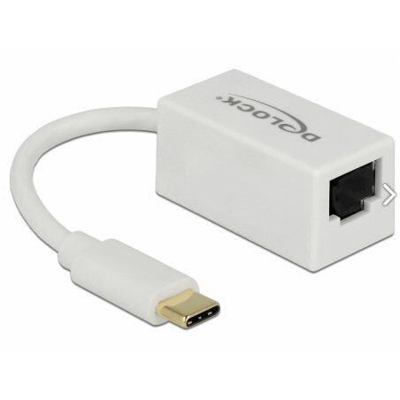 KAB USB C  Adapter Netzwerk RJ45 (1000 MBit/s) weiß Delock compatible