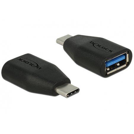 DeLOCK 65519 cable gender changer USB 3.1 Gen 2 Type-C USB 3.1 Gen 2 Type-A Black