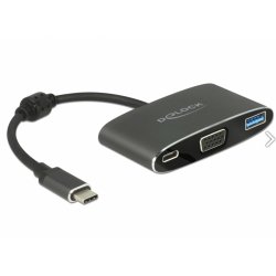 KAB USB C  Multi Adapter (VGA Buchse + USB Typ-A + USB Type-C™ PD) Delock compatible