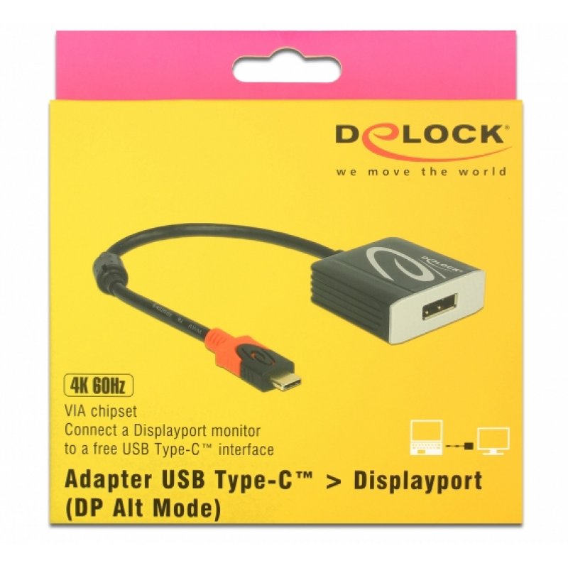 KAB USB C  Adapter Displayport Buchse (4K 60Hz) Delock compatible