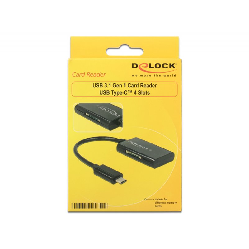 CardReader USB-C  4 x Slots Delock compatible