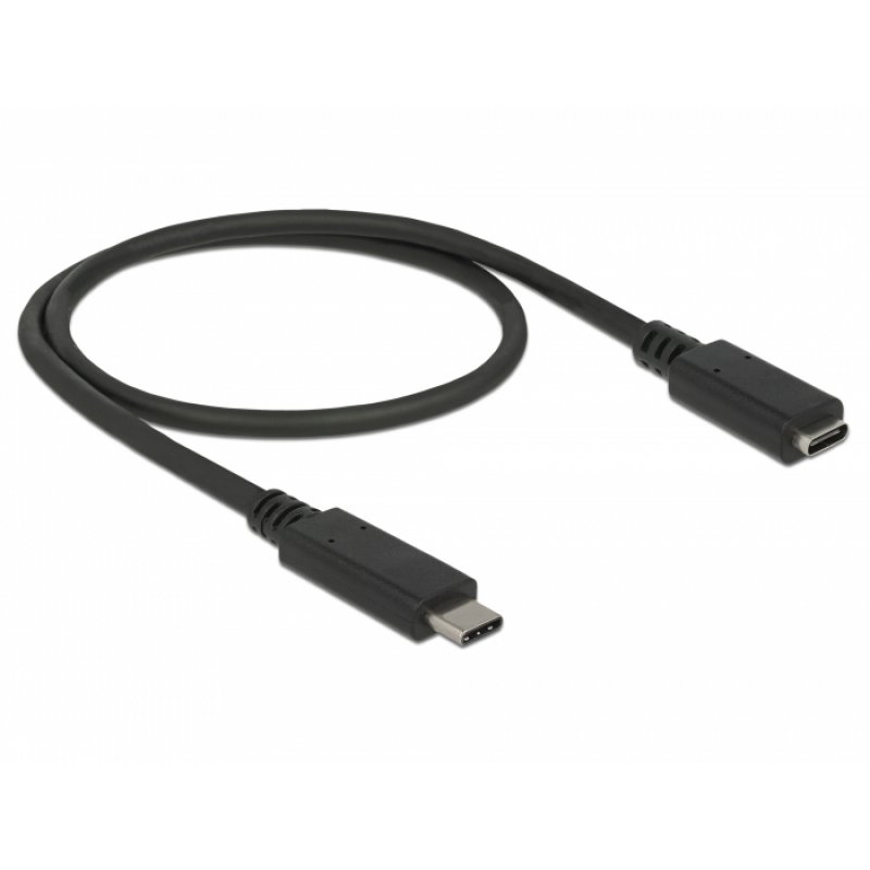 DeLOCK 85532 USB cable 0.5 m USB 3.2 Gen 1 (3.1 Gen 1) USB C Black