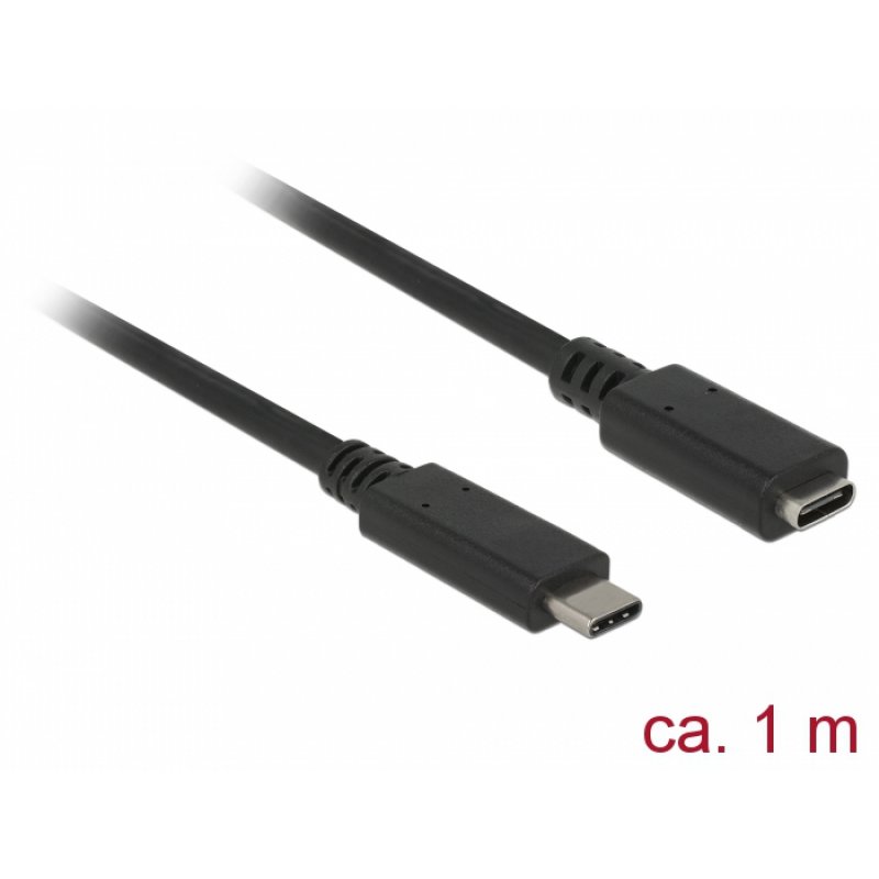 KAB USB3.1 C  USB Type-C™ Buchse Verlängerung 1,0 m schwarz Delock compatible