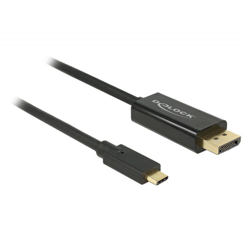 KAB USB C  Displayport Stecker (4K 60Hz) 1 m schwarz Delock compatible