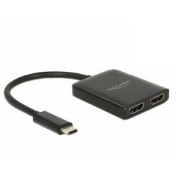 KAB USB C  Adapter Splitter 2 x HDMI Buchse DP-Alt Mode kompakt Delock compatible