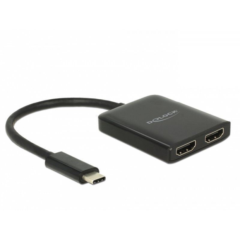 KAB USB C  Adapter Splitter 2 x HDMI Buchse DP-Alt Mode kompakt Delock compatible