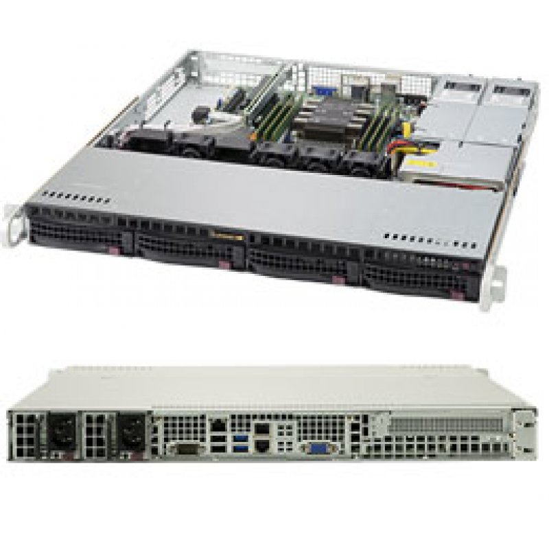 Supermicro SuperServer 5019P-MR Intel C621 LGA 3647 (Socket P) Rack (1 U) Noir