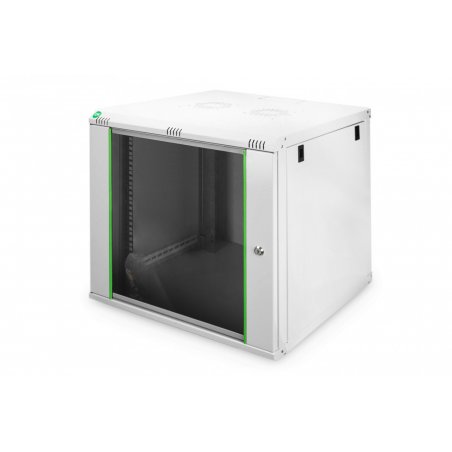 NWS Wandschrank 19" 9HE Digitus compatible 505,05x600x600 mm, Farbe Grau (RAL 7035) inkl. hinterer Profilschienen