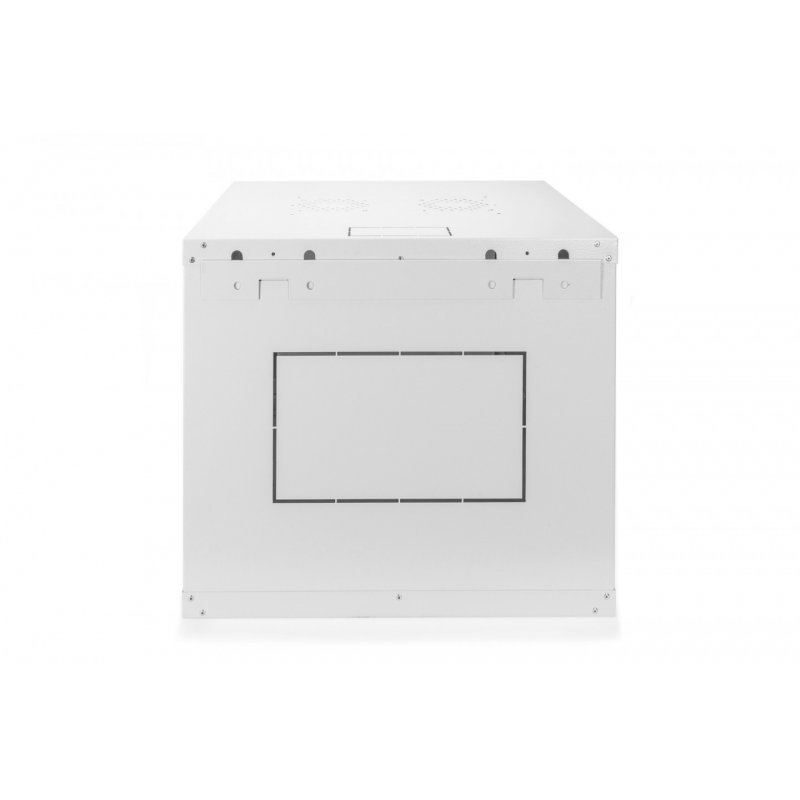 NWS Wandschrank 19" 9HE Digitus compatible 505,05x600x600 mm, Farbe Grau (RAL 7035) inkl. hinterer Profilschienen
