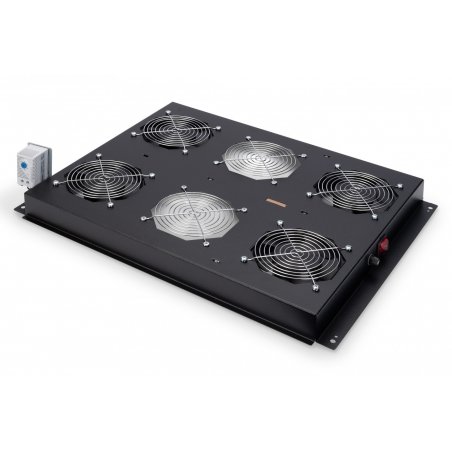 NWSZ Dachlüftereinheit Digitus compatible für Unique Serverschränke 4 Lüfter, Schalter, Thermostat, 552 m³ zirk./h,