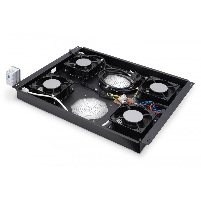 DIGITUS Professional DN-19 FAN-4-SRV-B - Rack-Dach mit 2 Lüftern