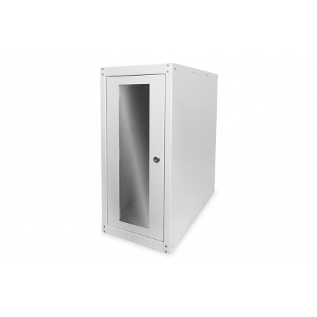 Digitus Computer housing with glass door, rolling, lockable, with ventilation slits