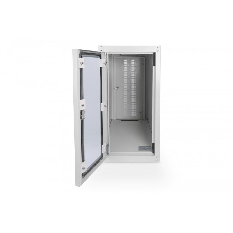 Digitus Computer housing with glass door, rolling, lockable, with ventilation slits