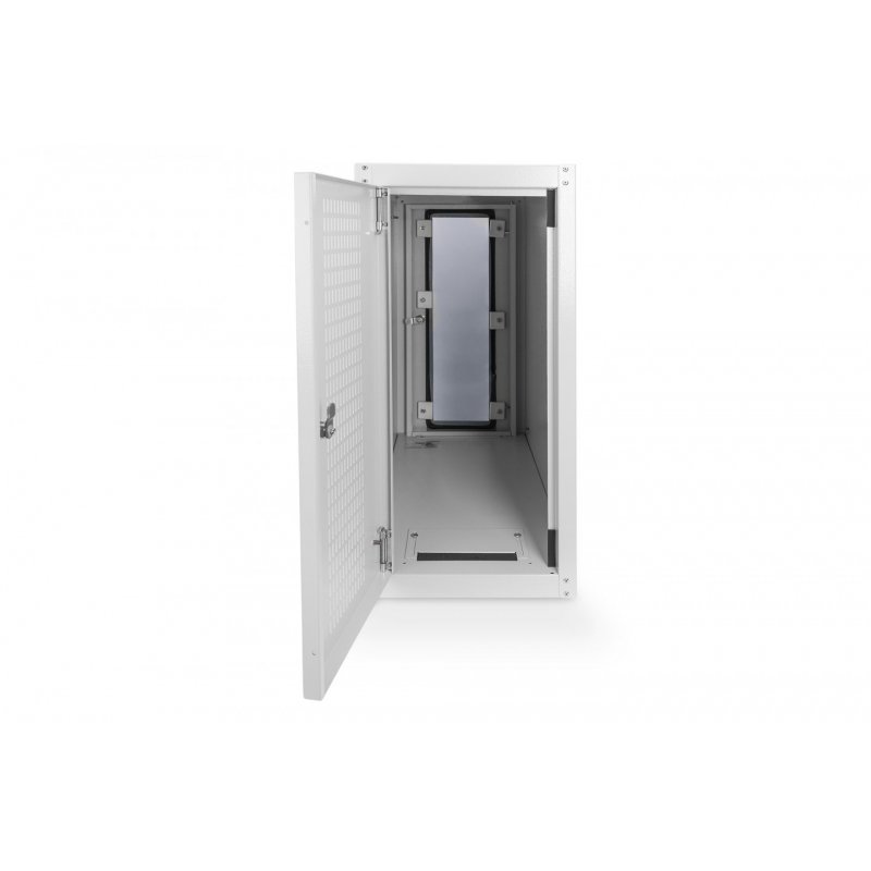 Digitus Computer housing with glass door, rolling, lockable, with ventilation slits