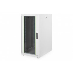 Netzwerkschrank freistehend 19" 22HE Digitus compatible 1125x600x800 mm, Farbe Grau (RAL 7035), mit Glasfronttür
