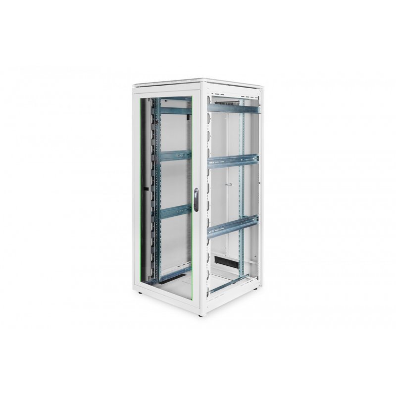 Netzwerkschrank 19" 36HE Digitus compatible, 1787x800x800 mm Glas-Fronttür und doppelflügelige Stahlrücktür, Farbe G