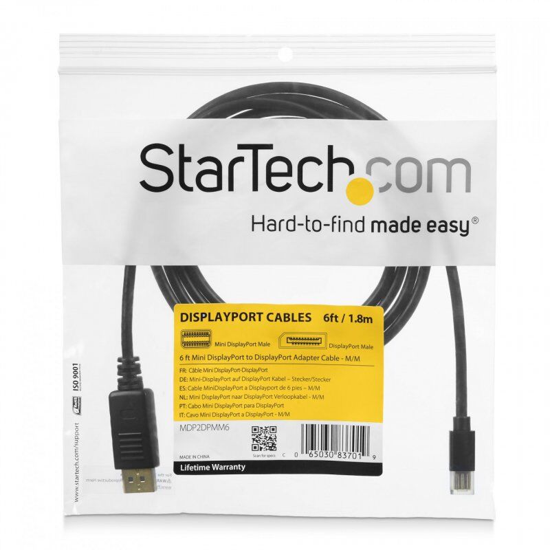 StarTech.com 3m Mini DisplayPort 1.2 auf DisplayPort Adapterkabel - mDP zu DP 4k x 2k Kabel - St/St - DisplayPort-Kabel