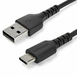 StarTech.com 1m USB A to USB C Charging Cable - Durable Fast Charge & Sync USB 2.0 to USB Type C Data Cord - Rugged TPE 