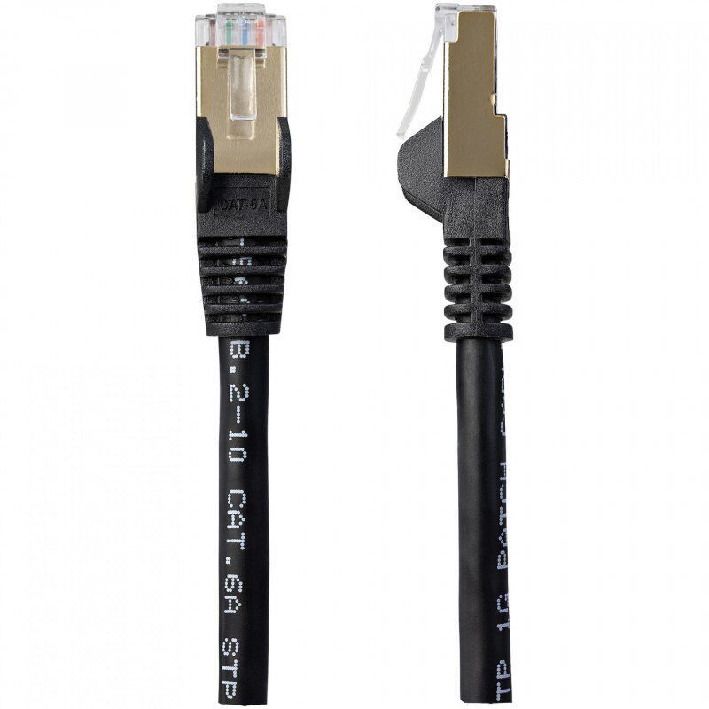 StarTech.com 7.5 m CAT6a Patch Cable - Shielded (STP) - 100% Copper Wire - Snagless Connector - Black