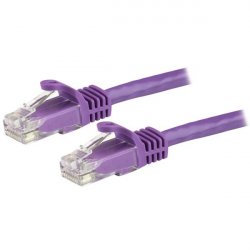 StarTech.com 1.5m CAT6 Ethernet Cable - Purple CAT 6 Gigabit Ethernet Wire -650MHz 100W PoE RJ45 UTP Network/Patch Cord 