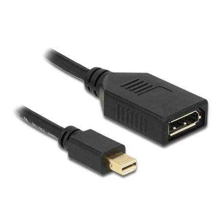 DeLOCK 65554 câble DisplayPort 0,21 m Mini DisplayPort Noir