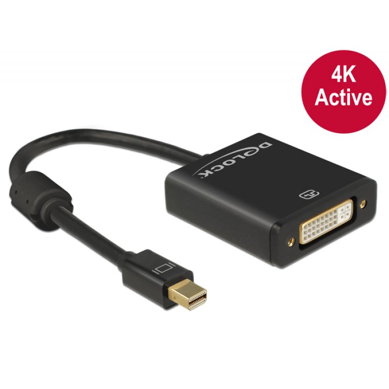 DeLOCK 62603 video cable adapter 0.2 m Mini DisplayPort DVI-I Black