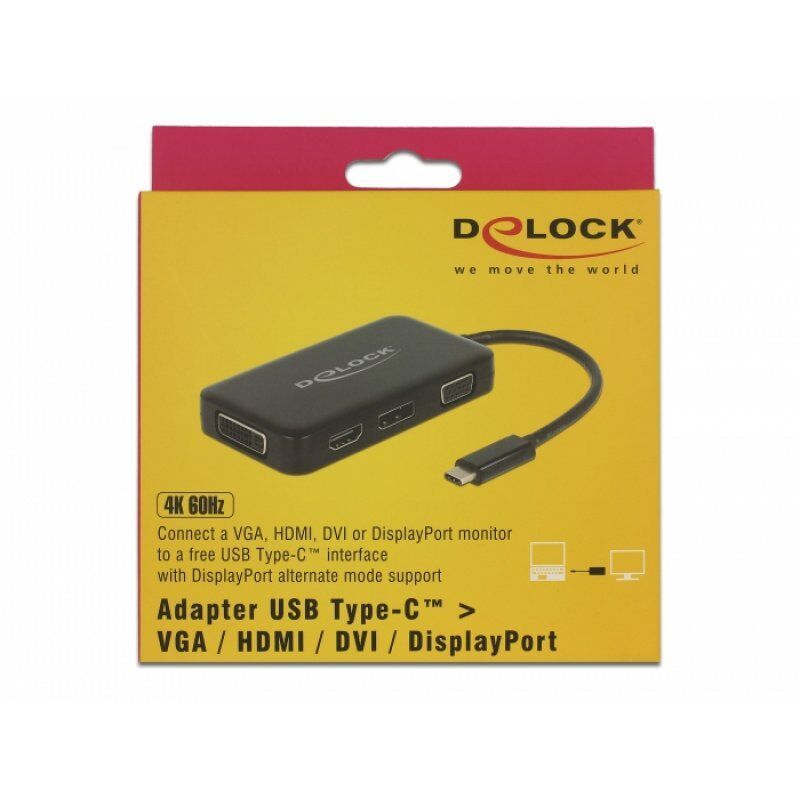 DeLOCK 63929 notebook dock/port replicator USB 2.0 Type-C Black