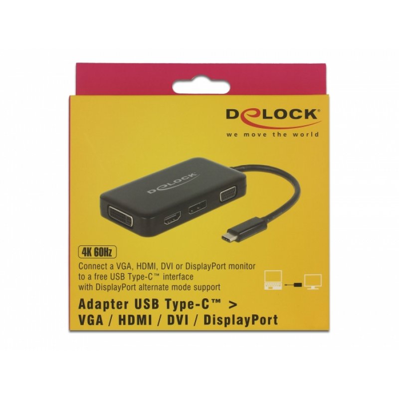 DeLOCK 63929 station d'accueil USB 2.0 Type-C Noir