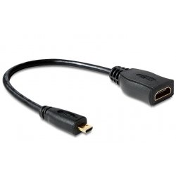 DeLOCK 65391 câble HDMI 0,23 m HDMI Type A (Standard) HDMI Type D (Micro) Noir