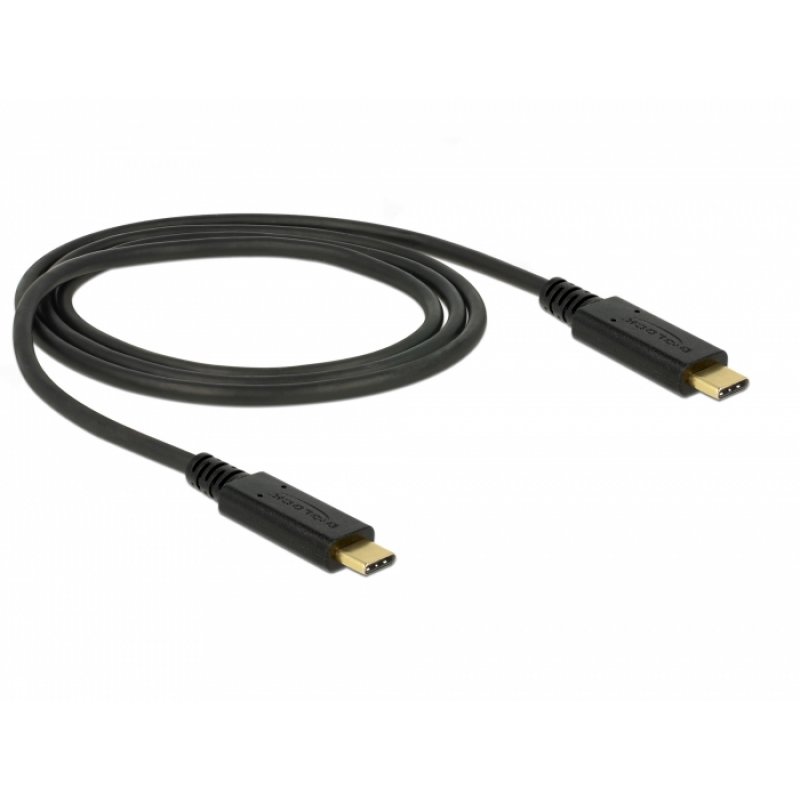 DeLOCK 83661 câble USB 1 m USB 3.2 Gen 2 (3.1 Gen 2) USB C Noir