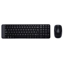 Logitech Wireless Combo MK220 clavier Souris incluse RF sans fil QWERTY Anglais Noir