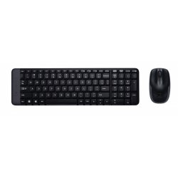 Logitech Wireless Combo MK220 clavier Souris incluse RF sans fil QWERTY US International Noir