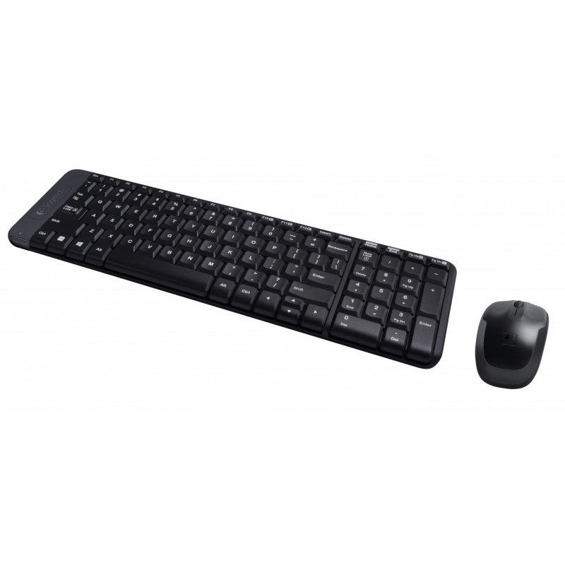 Logitech Wireless Combo MK220 clavier Souris incluse RF sans fil QWERTY US International Noir