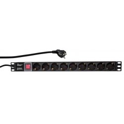 LogiLink PDU9C02 power distribution unit (PDU) 9 AC outlet(s) Black